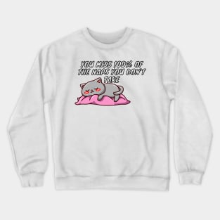 100% Sleepy Kitty Crewneck Sweatshirt